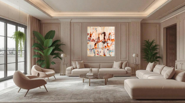 Heller, harmonisch gestalteter Wohnraum mit natürlichen Materialien und Licht – Symbol für innere Balance und Lebensenergie nach Feng Shui.