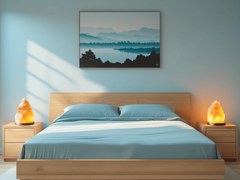Schlafzimmer in blau
