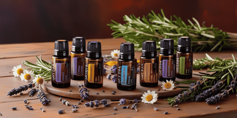 Doterra Öle auf dem Tisch